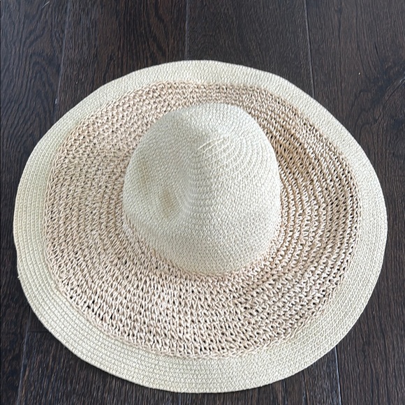 Beige Wide Brim Straw Hat - Picture 1 of 4